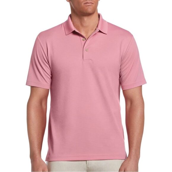 CUBAVERA BIG & TALL SOLID TEXTURED POLO WILD ROSE XL NWT - Picture 1 of 6
